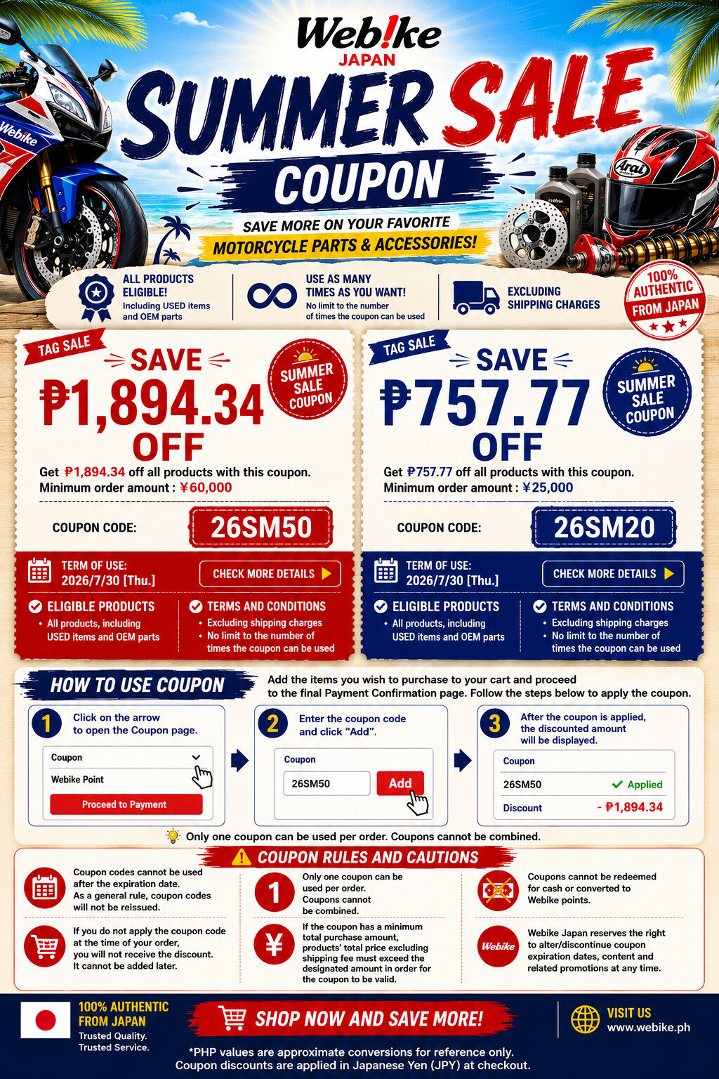 WEBIKE SUMMER SALE COUPON