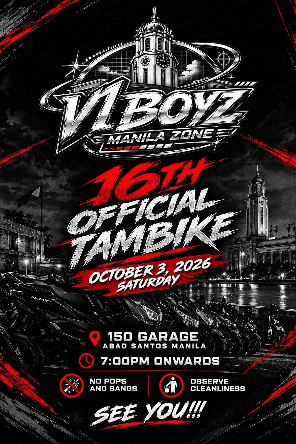 V1 BOYZ MANILA ZONE — 16TH OFFICIAL TAMBIKE!