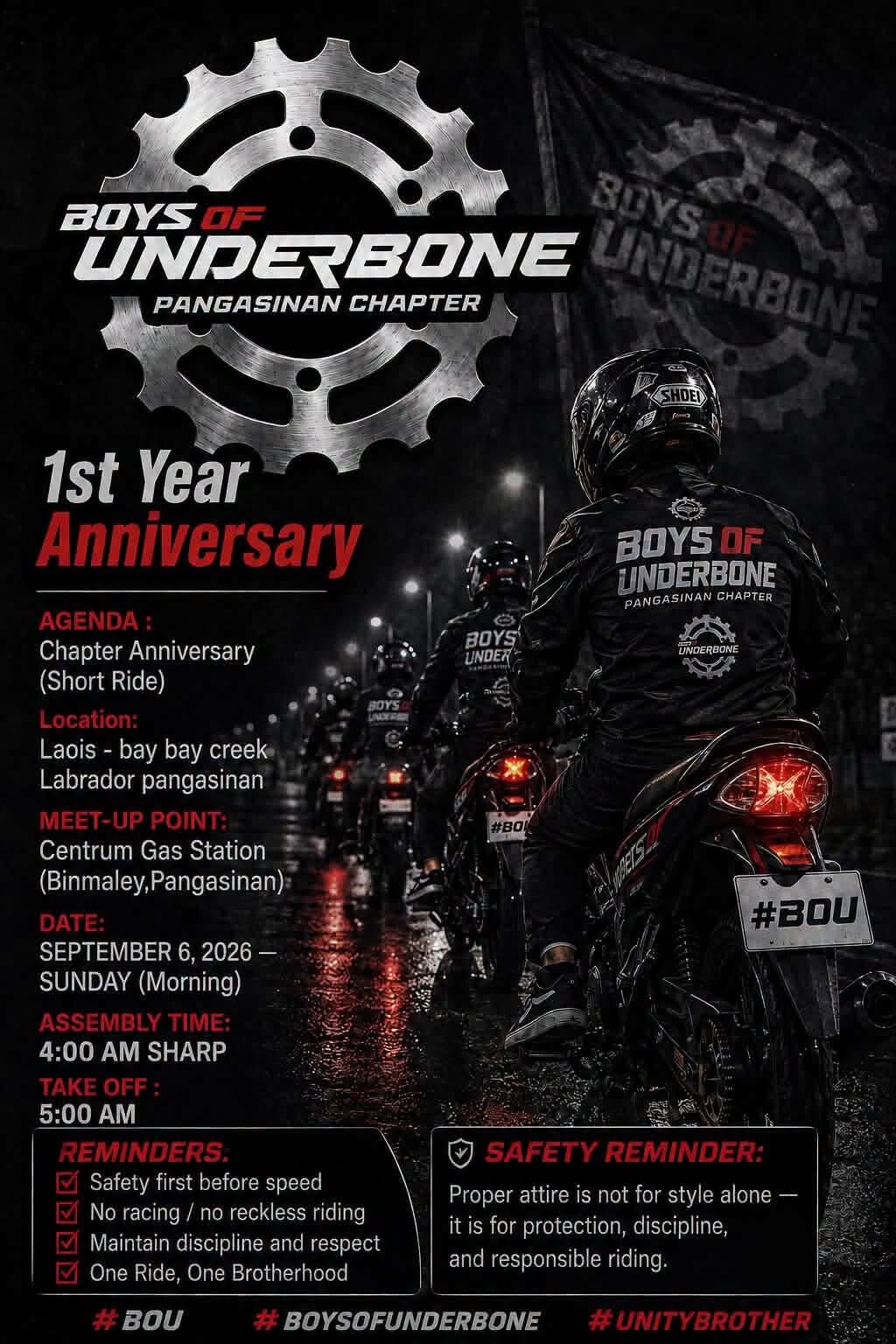 BOU PANGASINAN 1st YEAR ANNIVERSARY