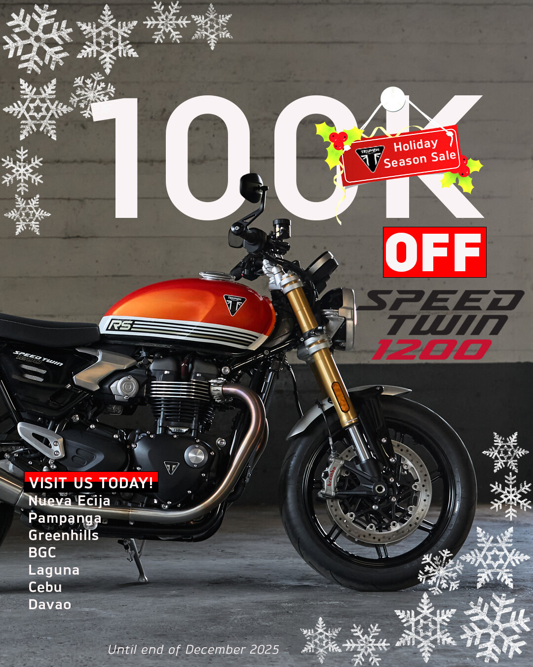 Triumph Holiday Season Sale!