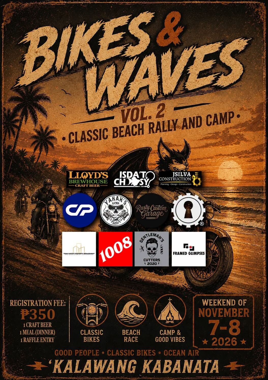 'Kalawang Kabanata Bikes & Waves vol. 2: Classic Beach Rally and Camp