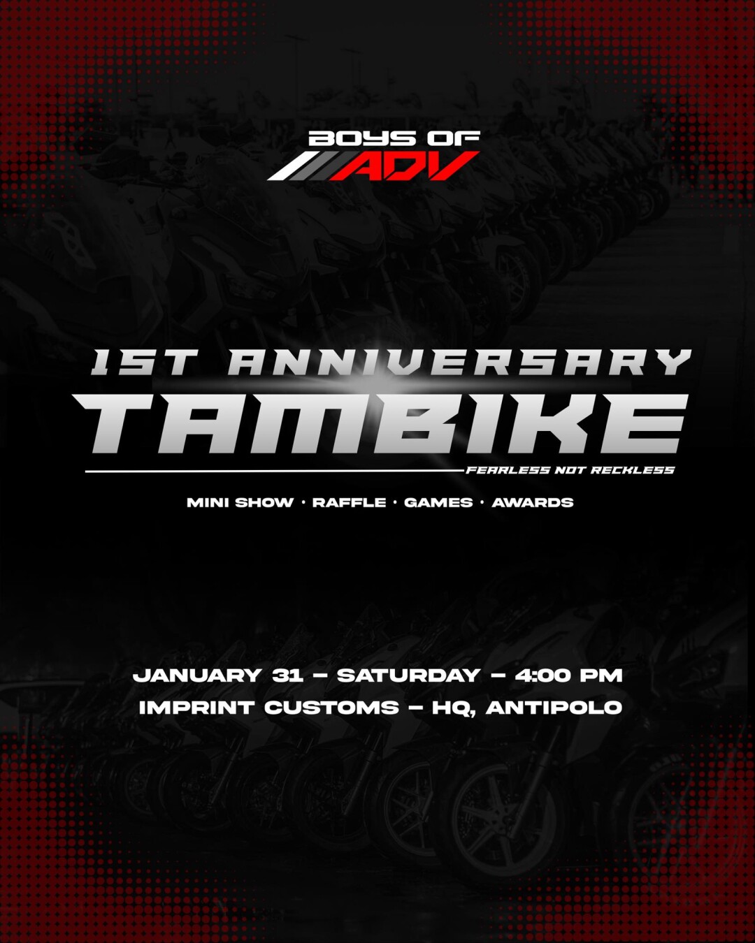 BOYS OF ADV 1st ANNIVERSARY TAMBIKE 